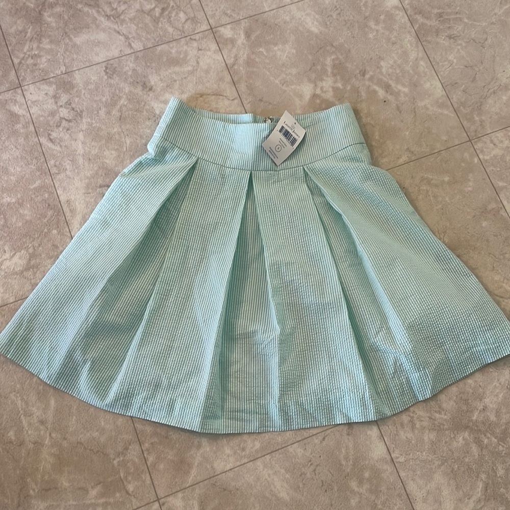 NEW Lauren James Green Pleated Skirt S